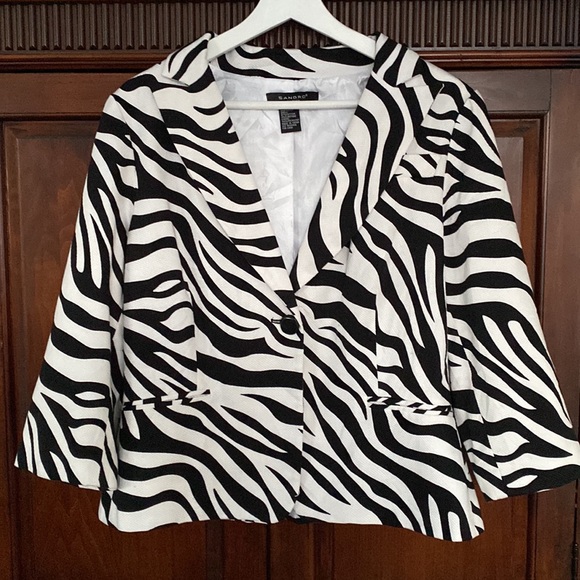 Sandro Jackets & Blazers - Sandro Sportswear Zebra Blazer Cotton fully lined Size Large